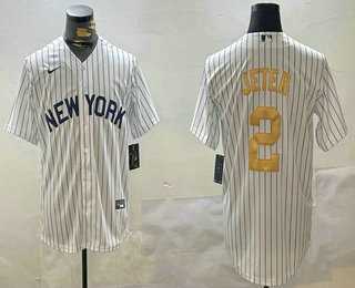 Men's New York Yankees #2 Derek Jeter White Pinstripe Name Fashion Cool Base Jersey,We sell and wholesale Men's New York Yankees #2 Derek Jeter White Pinstripe Name Fashion Cool Base Jersey on line form chian!